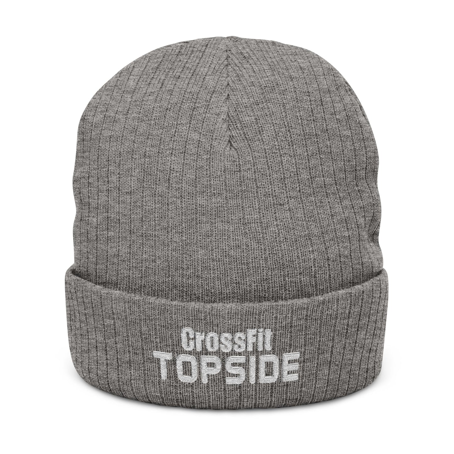 Topside Ribbed Knit Beanie (Embroidery)