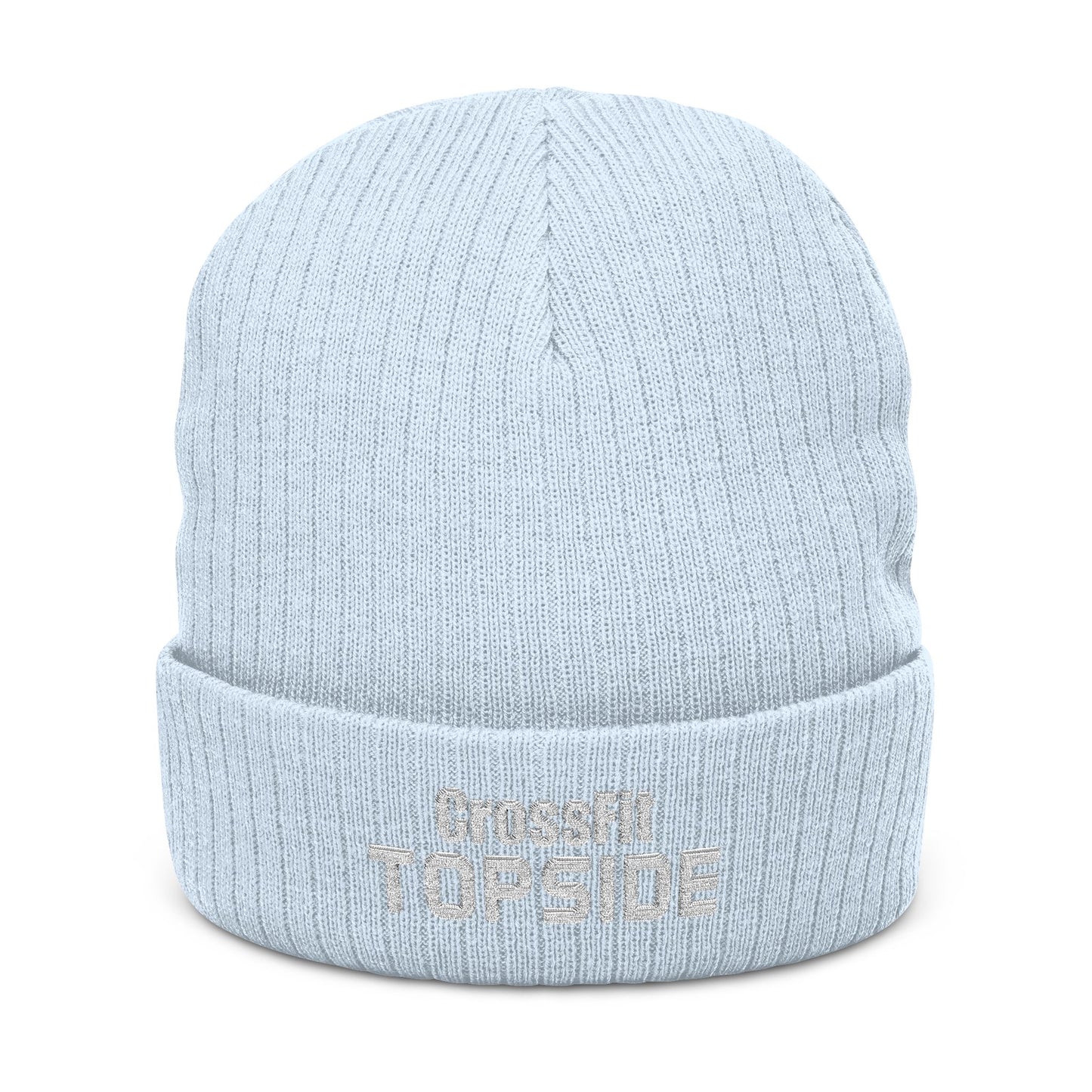Topside Ribbed Knit Beanie (Embroidery)