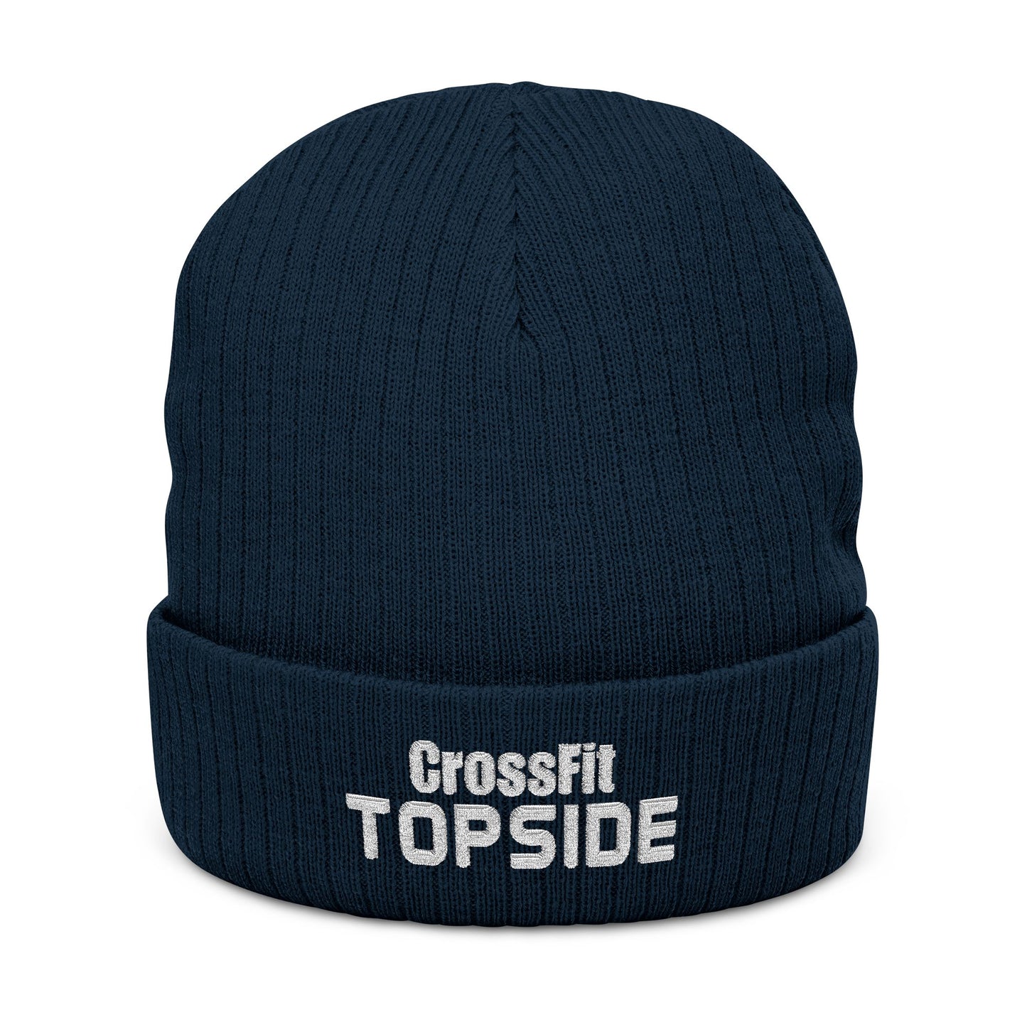 Topside Ribbed Knit Beanie (Embroidery)