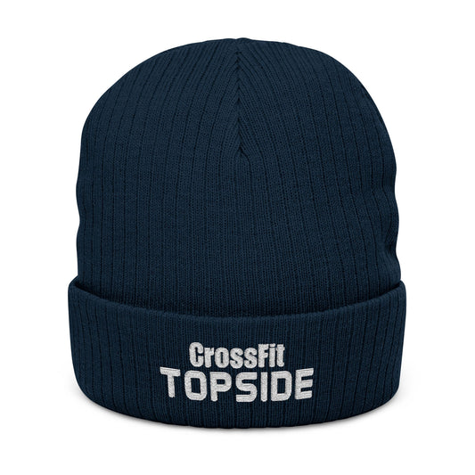 Topside Ribbed Knit Beanie (Embroidery)